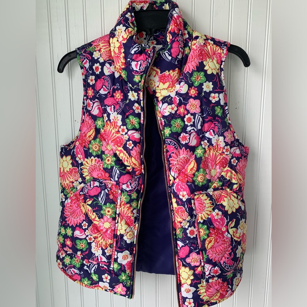 Peach Love California Puffy Vest (NWOT) (Size S) Vibrant Pretty Colors